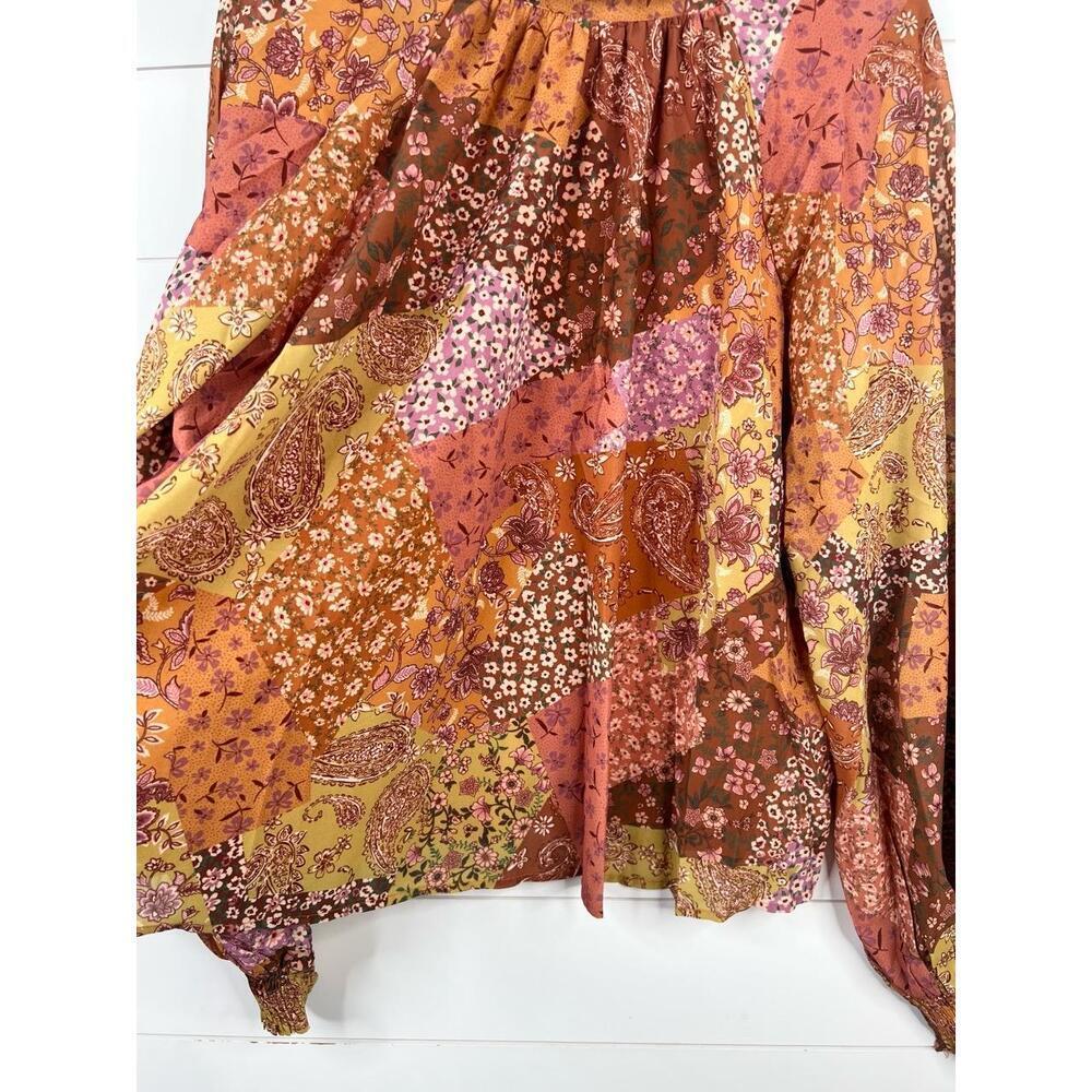 Aura Floral Patchwork Blouse in Warm Tones - Picture 4 of 15